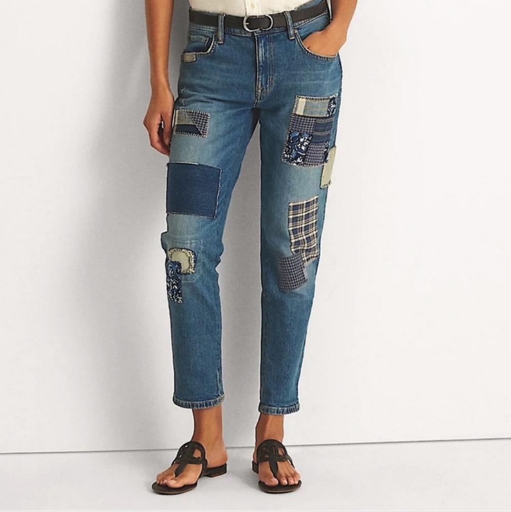 RALPH LAUREN PATCHWORK JEANS - Picture 2 of 10